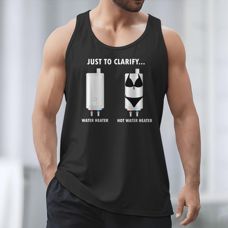 Plumber Hot Water Heater Plumbing Dad Joke Men Tank Top