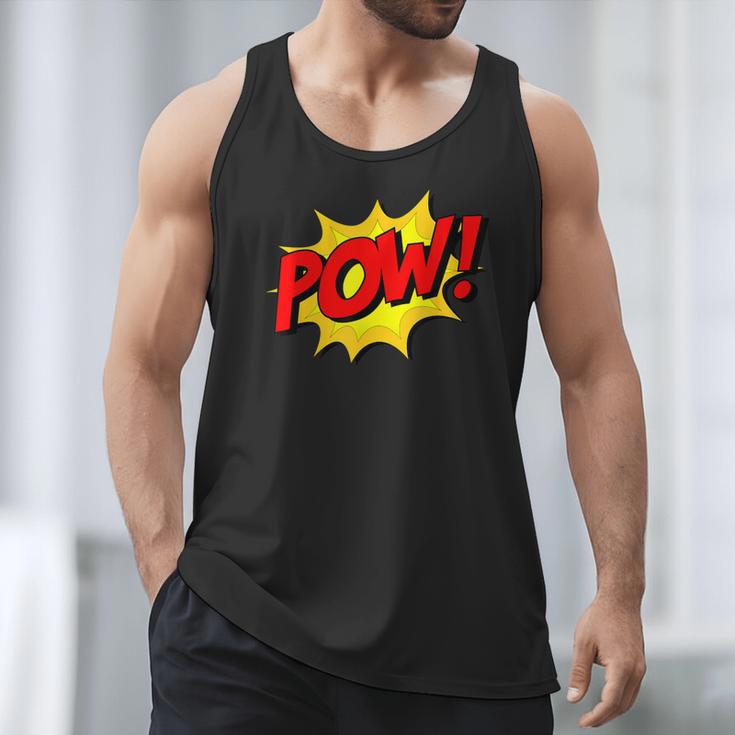 POW -Adults Kids Comic Book Cartoon Pop Art Novelty Sarcastic Men Tank Top POW -Adults Kids Comic Book Cartoon Pop Art Novelty Sarcastic Men Tank Top