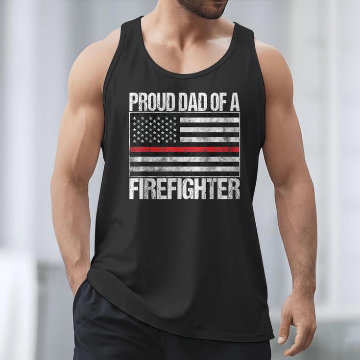 Proud Dad Of a Firefighter Fireman Parent Men Tank Top