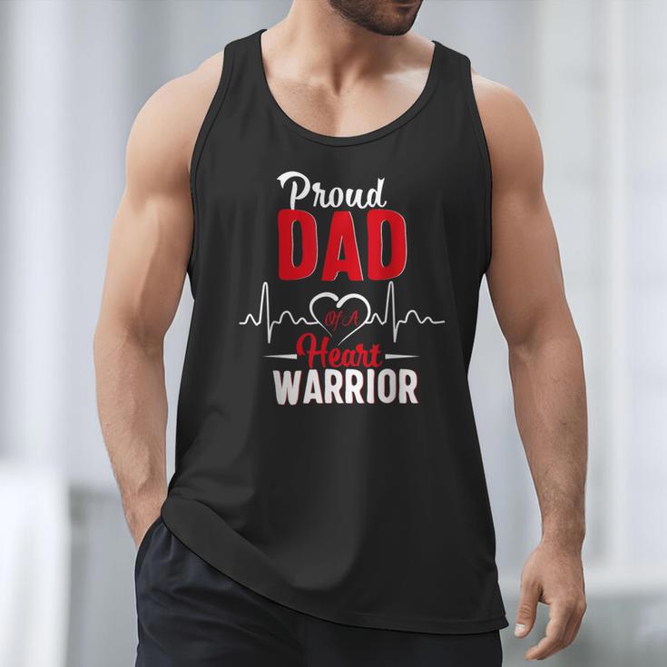 Proud Dad Of a Heart Warrior CHD Awareness Gift Men Tank Top