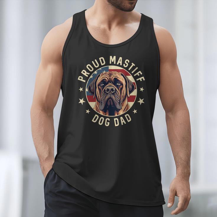 Proud Mastiff Dad American Flag Patriotic Mastiff Dad Men Tank Top