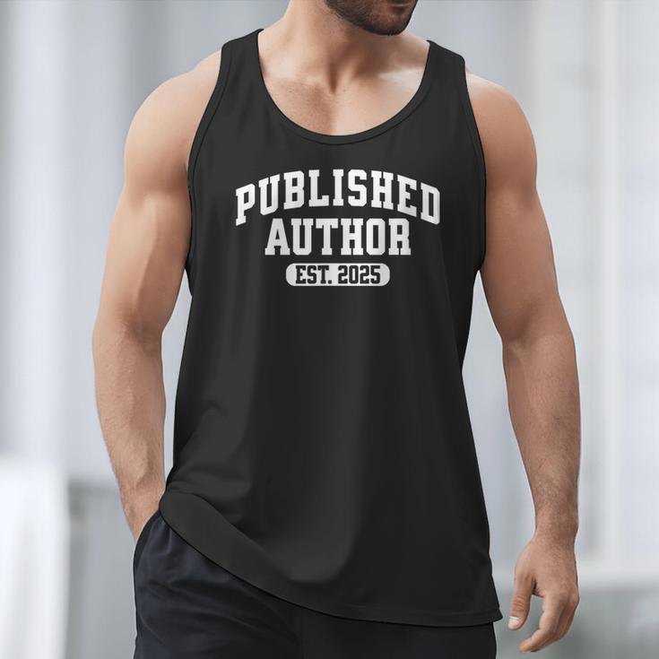 Proud Published Author 2025 Mom Dad Vintage Poet Book Writer Men Tank Top