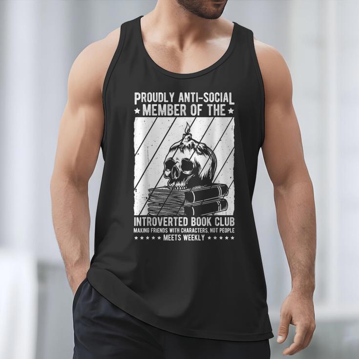 PROUDLY ANTI-SOCIAL MEMBER OF THE Introverted Book Club Men Tank Top