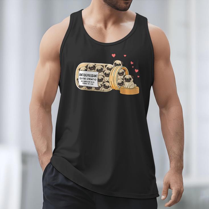 Pug Anti Depressant Mom Dad Kids Men Tank Top Pug Anti Depressant Mom Dad Kids Men Tank Top