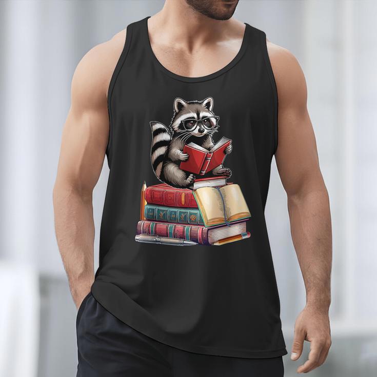 Raccoon Reading Books Matching Bookworm Readers Librarian Men Tank Top Raccoon Reading Books Matching Bookworm Readers Librarian Men Tank Top