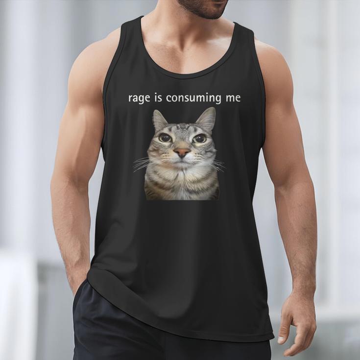 Rage Is Consuming Me Silly Staring Cat Meme Dad Mom Men Tank Top Rage Is Consuming Me Silly Staring Cat Meme Dad Mom Men Tank Top