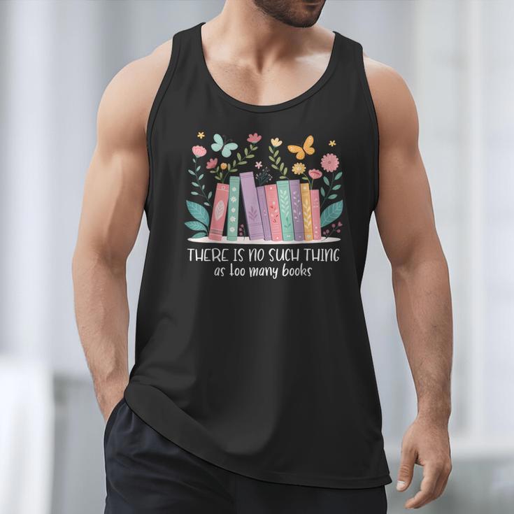 There Is No Such Thing As Too Many Books Reading Teacher Men Tank Top