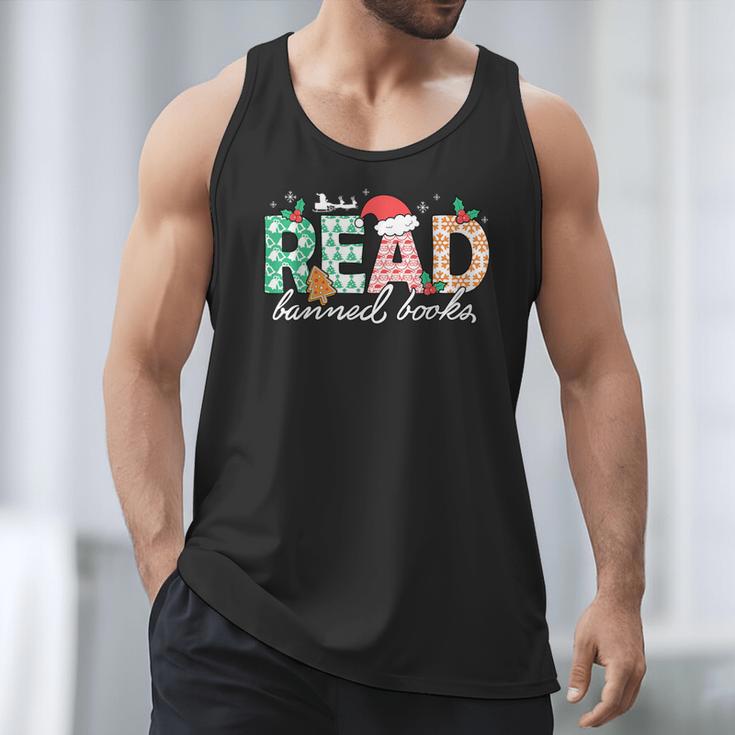 Read Banned Books Christmas Holiday Men Tank Top