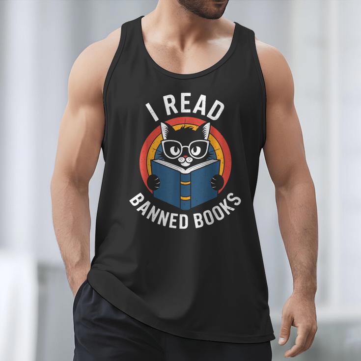 I Read Banned Books For Men Women Cat Banned Books Men Tank Top