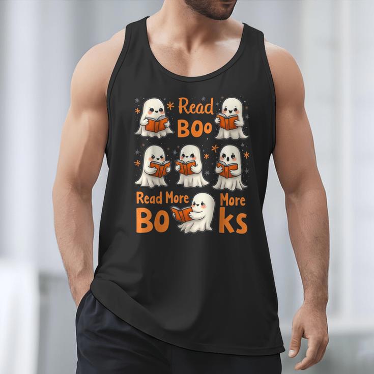 Read Boo KS Read More Bo KS Cute Ghost Reading Book Men Tank Top