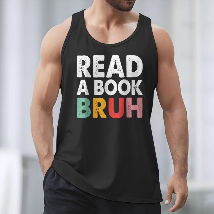 Read A Book Bruh Teacher Men Tank Top