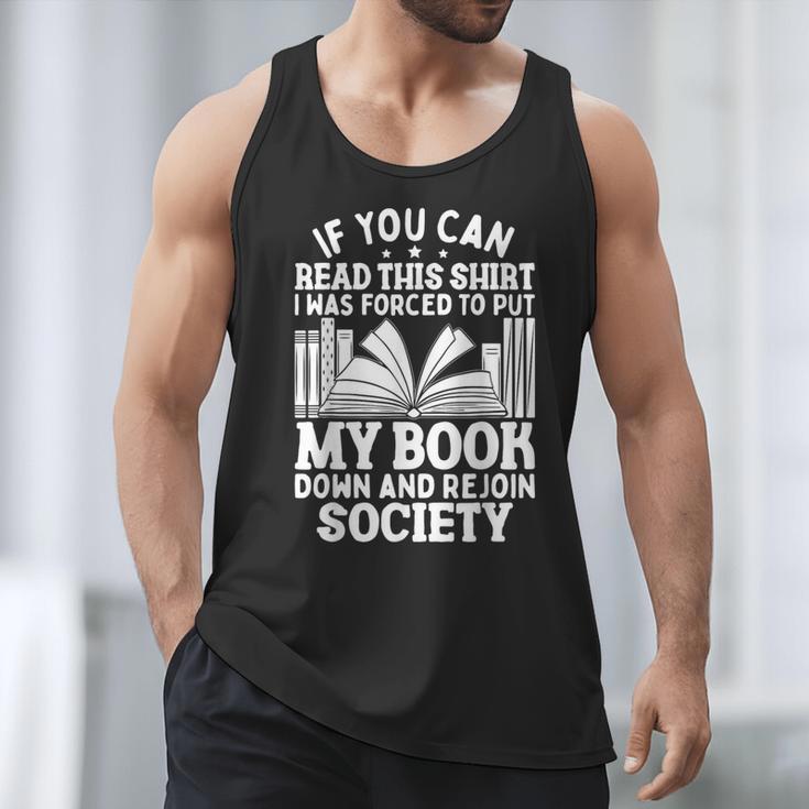 If You Can Read This For Book Lovers Reading Men Tank Top