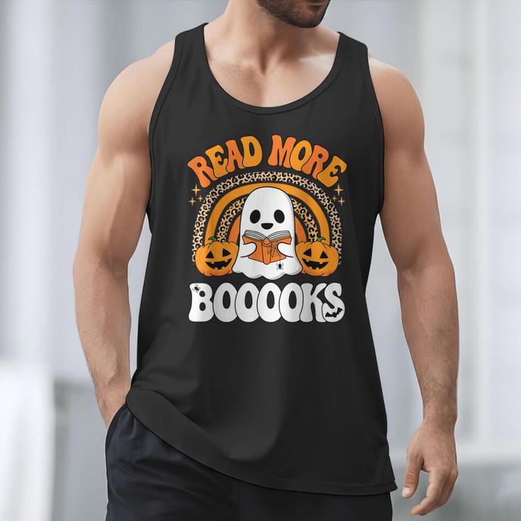 Read More Books Booooks Ghost Pumpkin Cute Teacher Halloween Men Tank Top