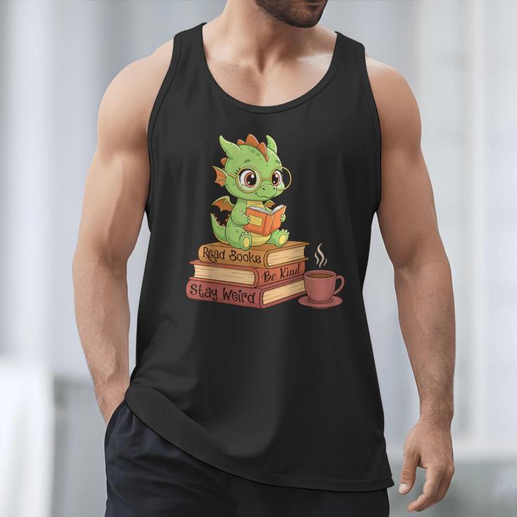 Read Books Be Kind Stay Weird Reading Bookworm Reader Men Tank Top