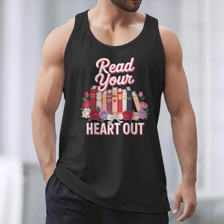 Read Your Heart Out Book Lover Reading Enthusiasts Floral Men Tank Top Read Your Heart Out Book Lover Reading Enthusiasts Floral Men Tank Top