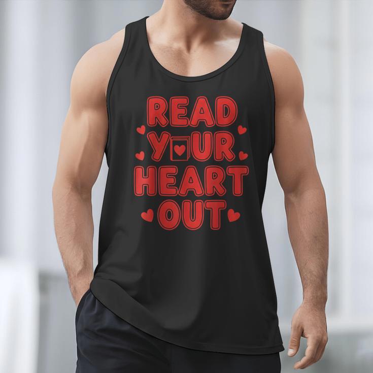 Read Your Heart Out Book Lover Reading Teachers Kids Men Tank Top