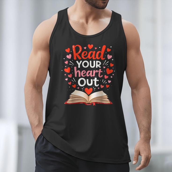 Read Your Heart Out Reading Book Lover Valentine Day Men Tank Top