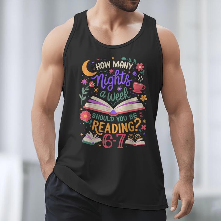 Reading 6 7 Meme Six Seven Cozy Book Lover Teacher Men Tank Top