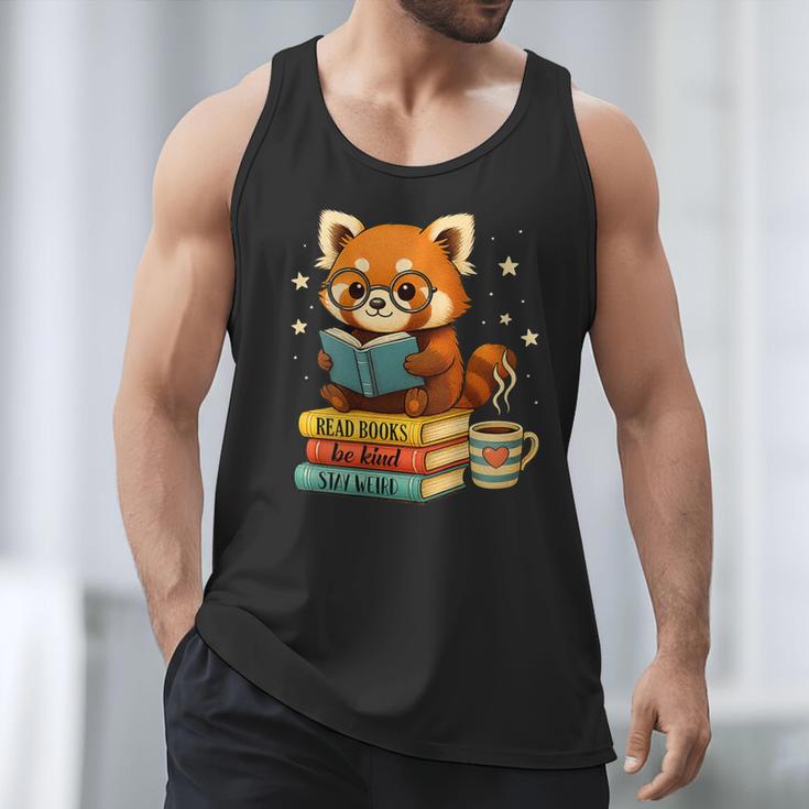 Reading Book Lover Red Panda Read Books Be Kind Stays Weird Men Tank Top Reading Book Lover Red Panda Read Books Be Kind Stays Weird Men Tank Top