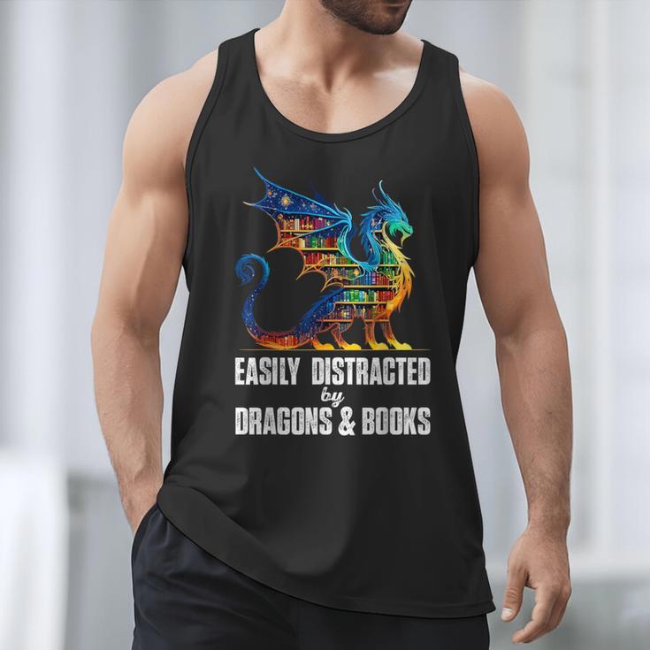 Reading Lover Easily Distracted By Dragons And Books Dragon Men Tank Top Reading Lover Easily Distracted By Dragons And Books Dragon Men Tank Top