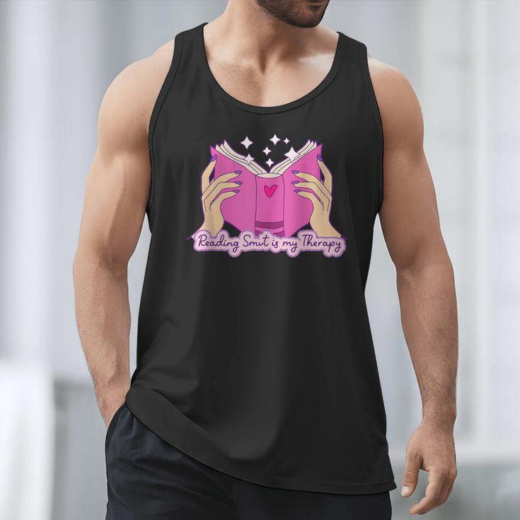 Reading Smut Is My Therapy Romance Book Reader Humor Men Tank Top