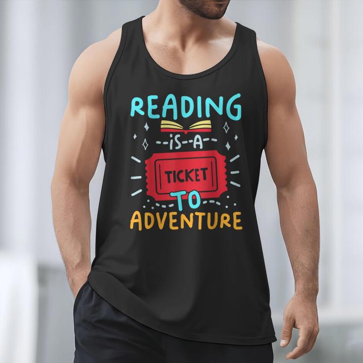 Reading Is A Ticket To Adventure Fun Book Lovers Fun Men Tank Top Reading Is A Ticket To Adventure Fun Book Lovers Fun Men Tank Top