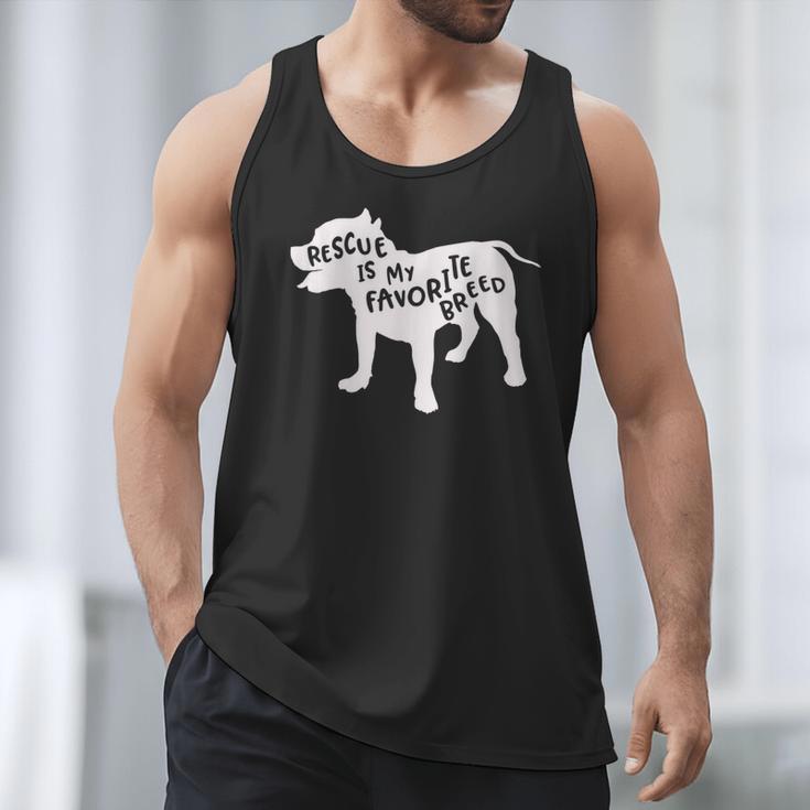 Rescue Is My Favorite BreedShirt Pitbull Mam Dad Shirt Men Tank Top