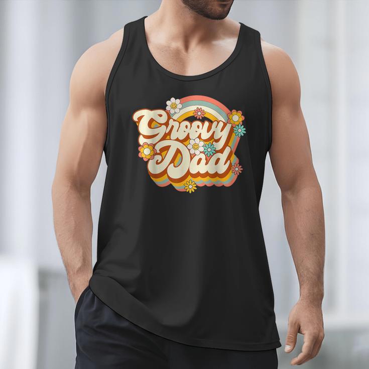 Retro Groovy Dad Family Birthday 60s 70s Hippie Costume Men Tank Top