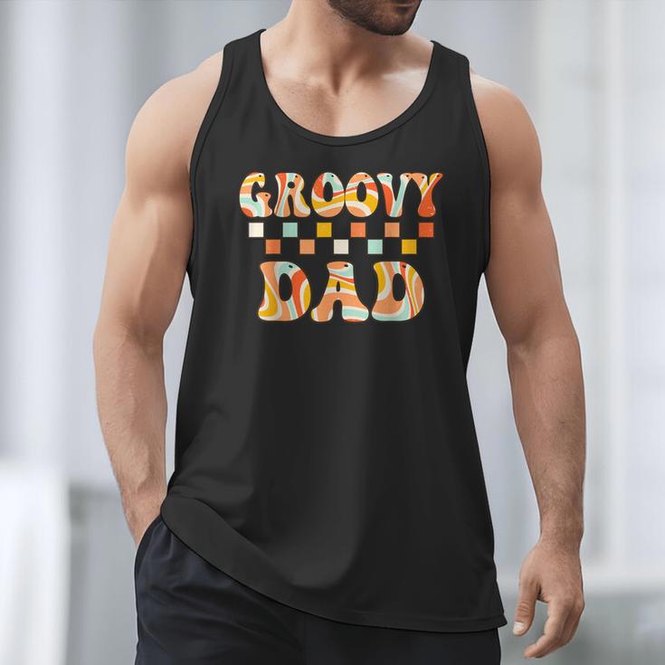 Retro Groovy Dad Matching Family 1st Birthday Party Men Tank Top
