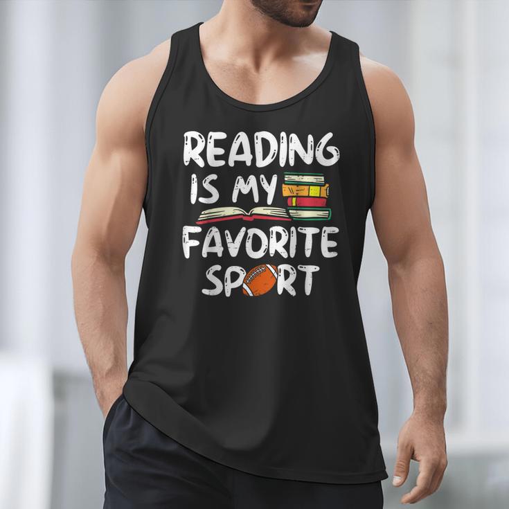 Retro Reading Is My Favorite Sport Football World Book Day Men Tank Top