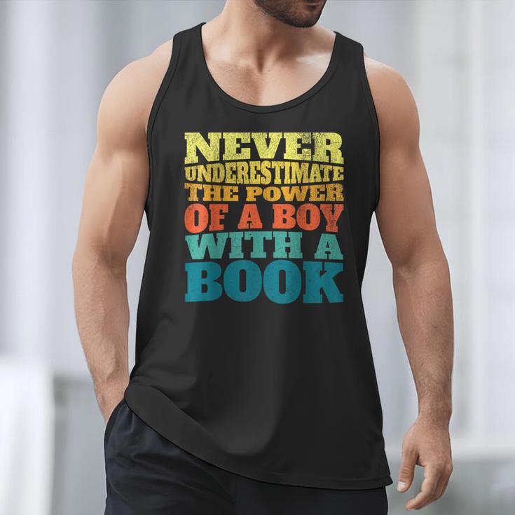 Retro Never Underestimate The Power Of a Boy With a Book Men Tank Top Retro Never Underestimate The Power Of a Boy With a Book Men Tank Top