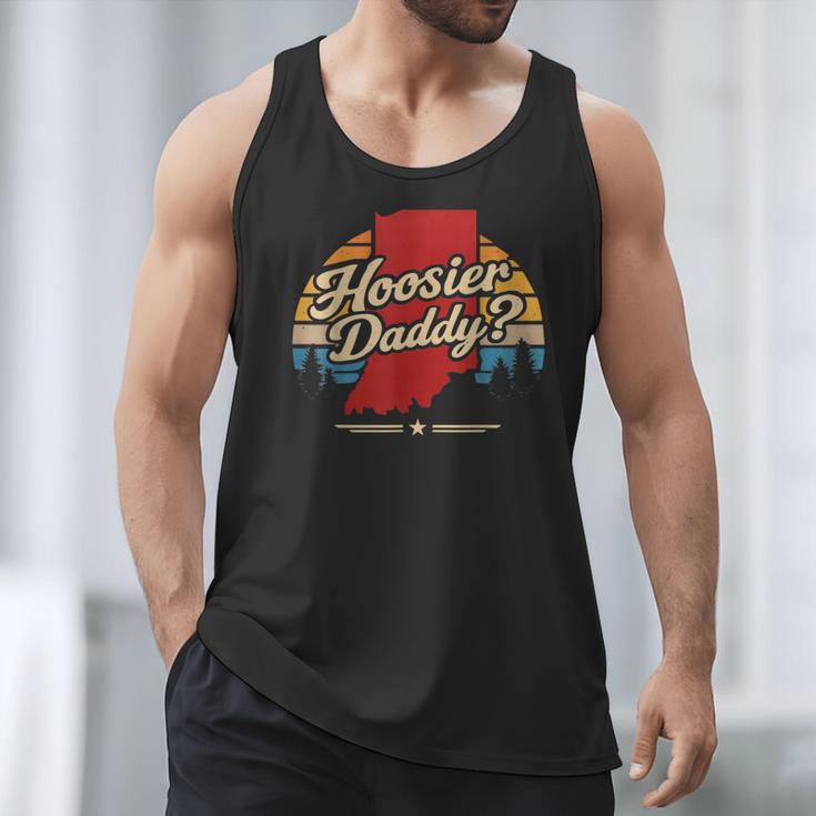 Retro Vintage US States Hoosier Daddy State Outline Desig Men Tank Top