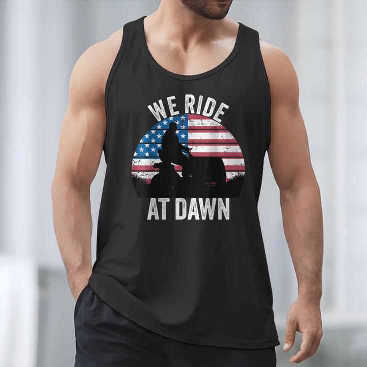 We Ride At Dawn Lawnmower Lawn Mowing Dad Vintage Men Men Tank Top