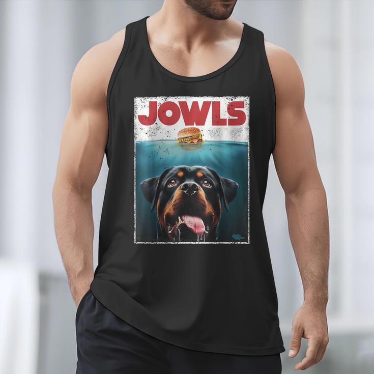 Rottie Rottweiler Jowls Burger Giant Tank Dog Mom Dad Men Tank Top
