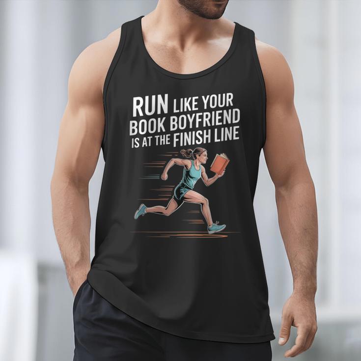 Run Like Your Book Boyfriend Is Waiting Runner Reader Men Tank Top Run Like Your Book Boyfriend Is Waiting Runner Reader Men Tank Top