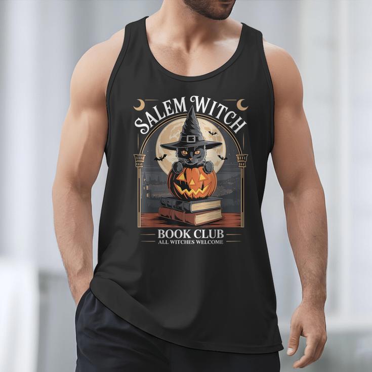 Salem Witch Book Club All Witches Welcome Halloween Reading Men Tank Top