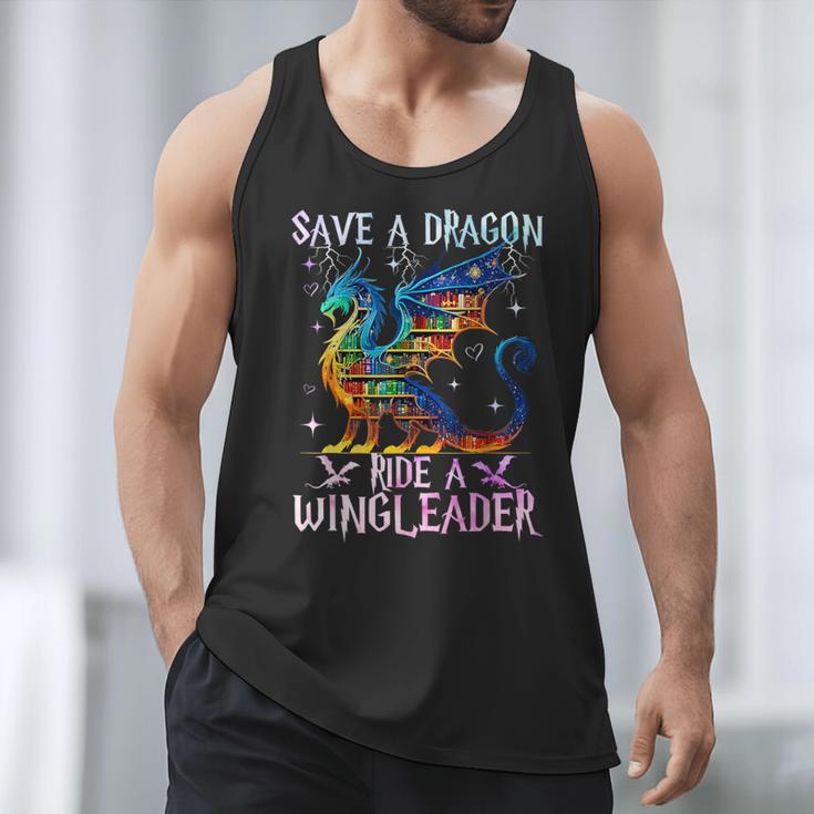 Save A Dragon Ride A Wingleader Books Dragon Lover Cute Men Tank Top