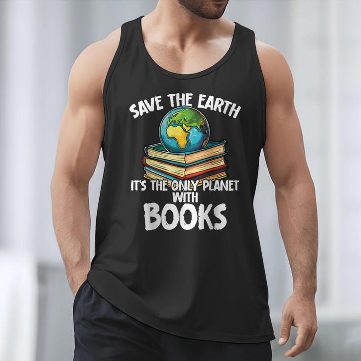 Save The Earth It’s The Only Planet With Books Men Tank Top