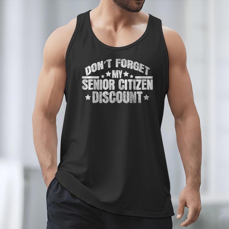 Saying Don't Forget My Senior Discount Grandpa Dad Men Men Tank Top