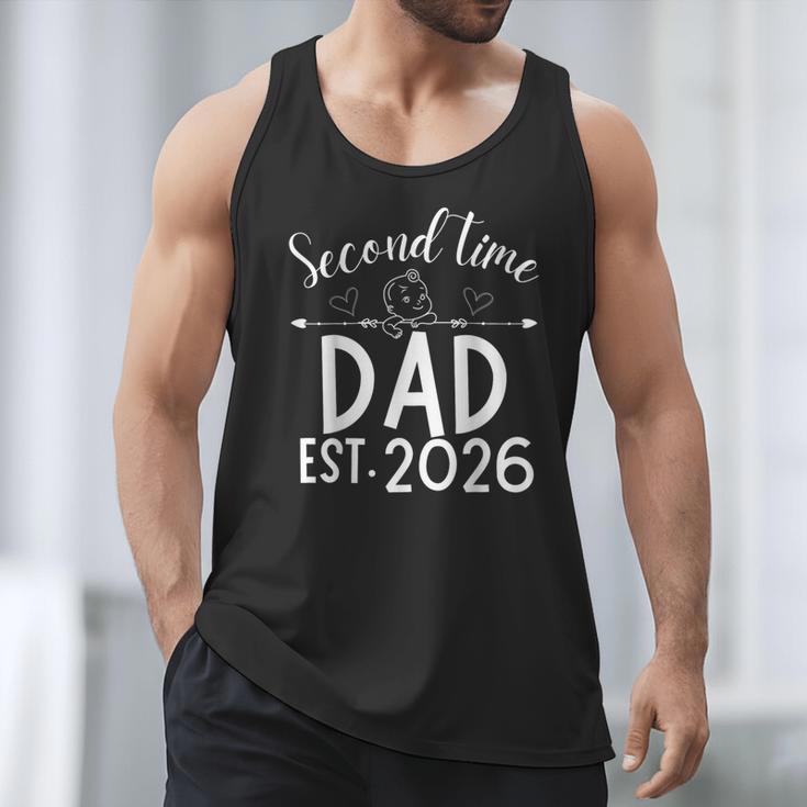 Second Time Dad Est 2026 Pregnancy Announcement Baby Daddy Men Tank Top