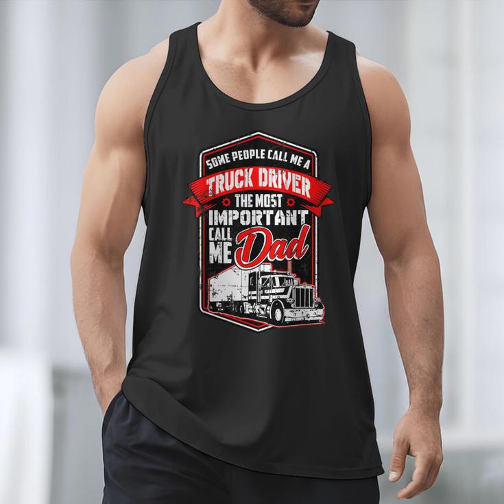 Semi Truck Driver For Truckers And Dads Small Men Tank Top