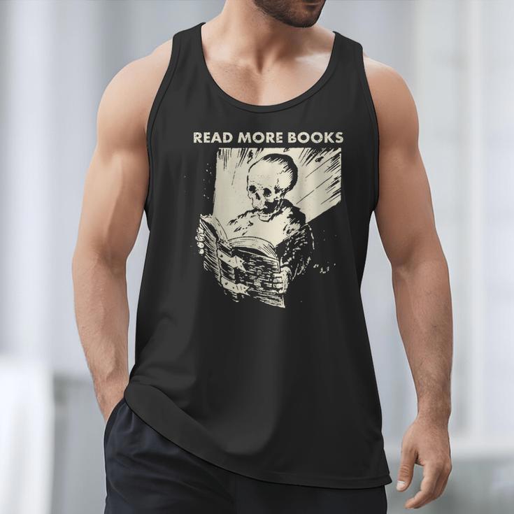 Skeleton Read More Books Men Tank Top Skeleton Read More Books Men Tank Top