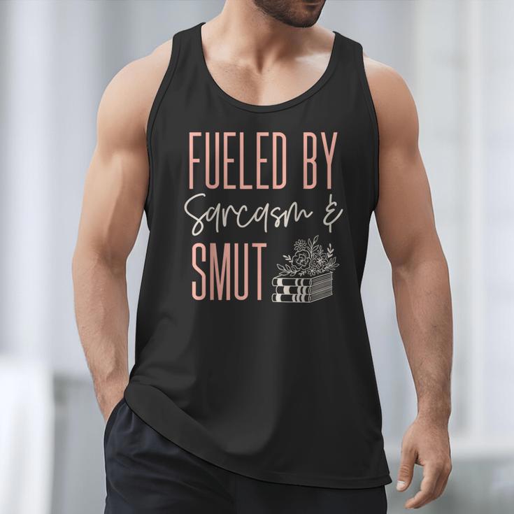 Smutty Book Lover Women Fueled By Sarcasm And Smut Spicy Men Tank Top