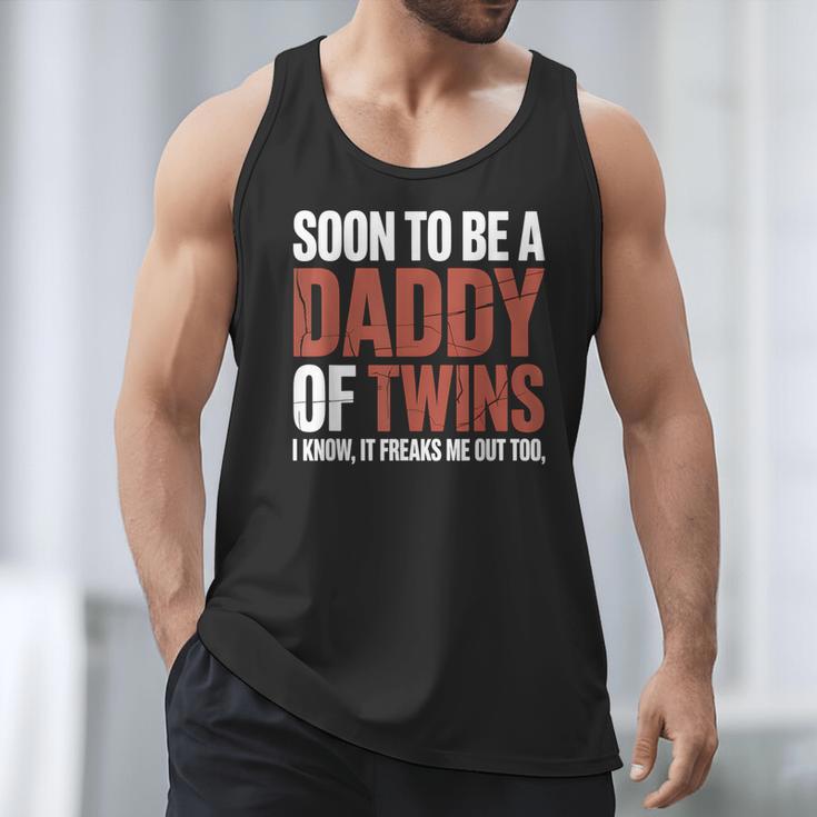 Soon To Be Dad Twins Fatherhood Pregnancy Announcement New D Men Tank Top