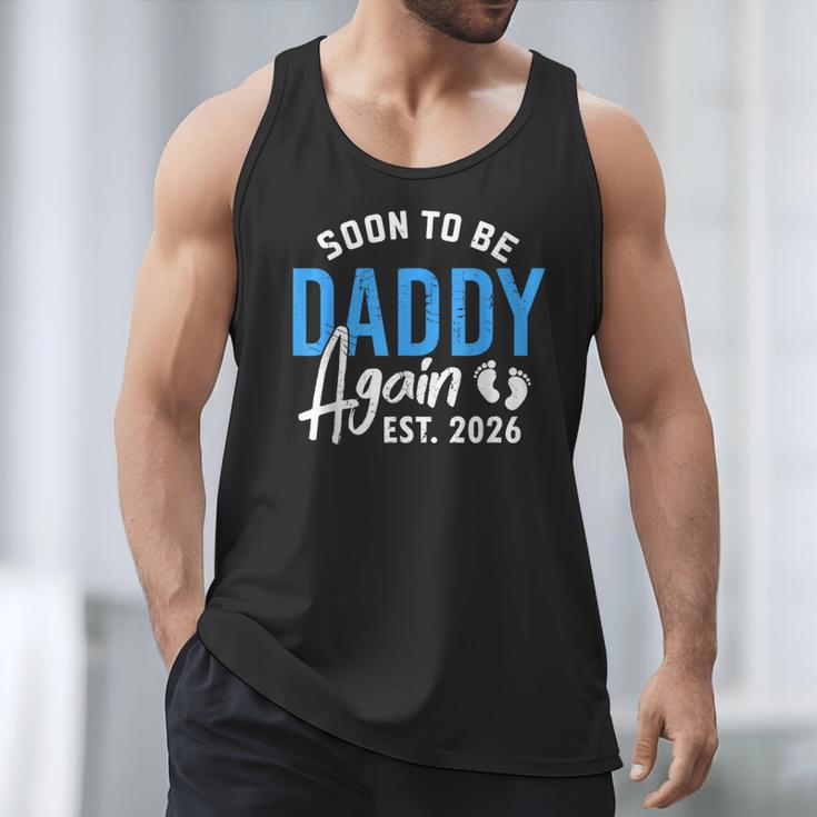 Soon To Be Daddy Again Est 2026 Dad Baby Announcement Men Tank Top