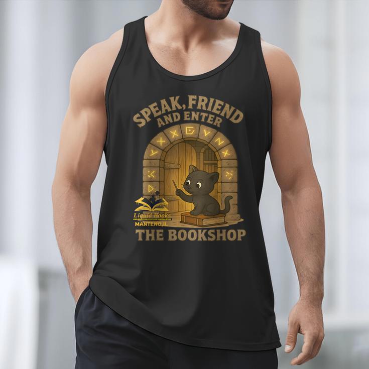 Speak Friend Enter Bookshop Magic Panther Men Tank Top