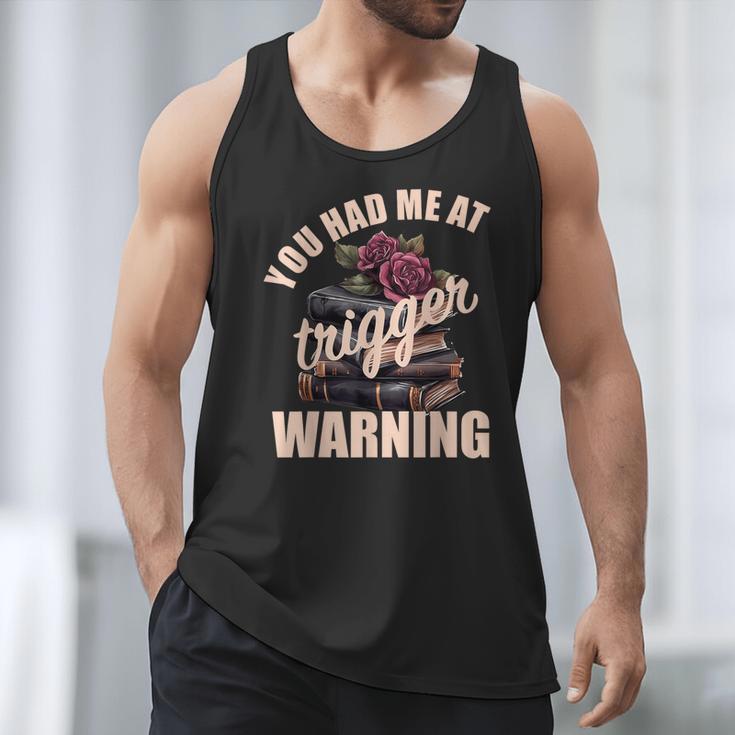 Spicy Books Merch Dark Romance You Had Me At Trigger Warning Men Tank Top Spicy Books Merch Dark Romance You Had Me At Trigger Warning Men Tank Top