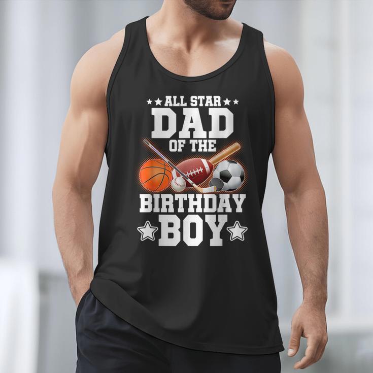 All Star Dad Of The Birthday Boy Basketball Soccer Sport Men Tank Top