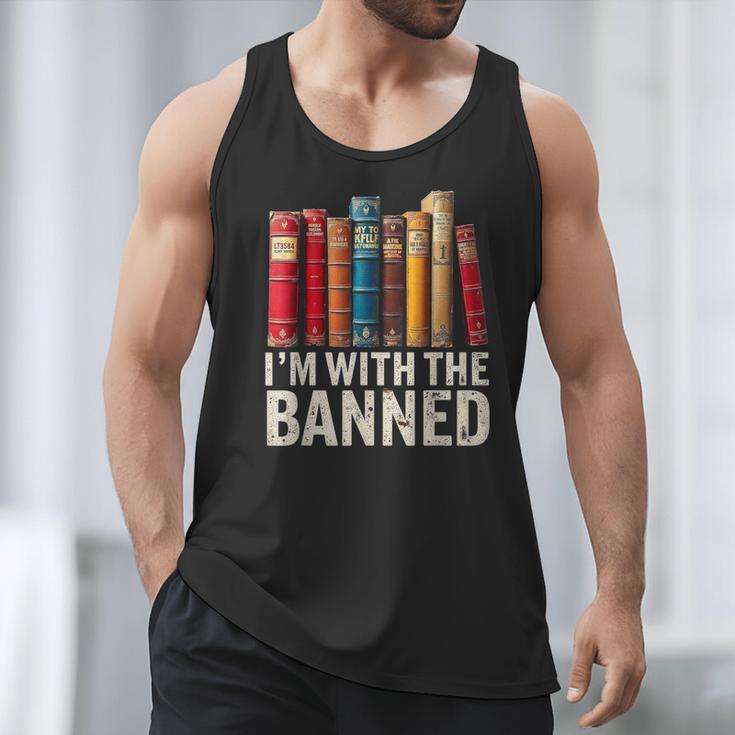 Support Banned Books Freedom I'm With The Banned Men Tank Top