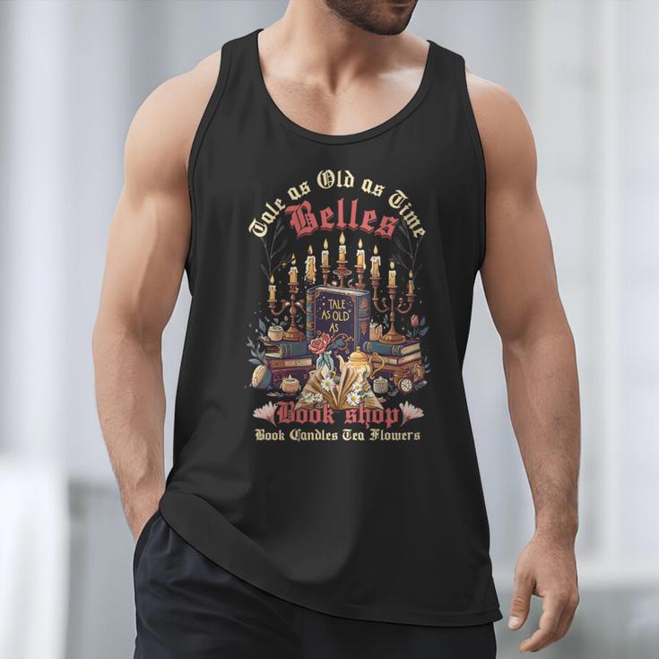 Tale As Old As Time Belles Book Shop Book Candles Tea Flower Men Tank Top
